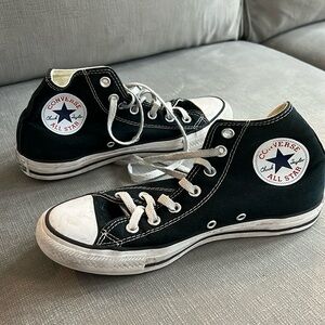 Black high top converse